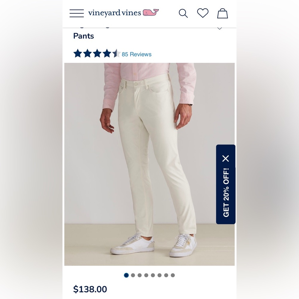 Vineyard Vines On-the Go pants, 38x32